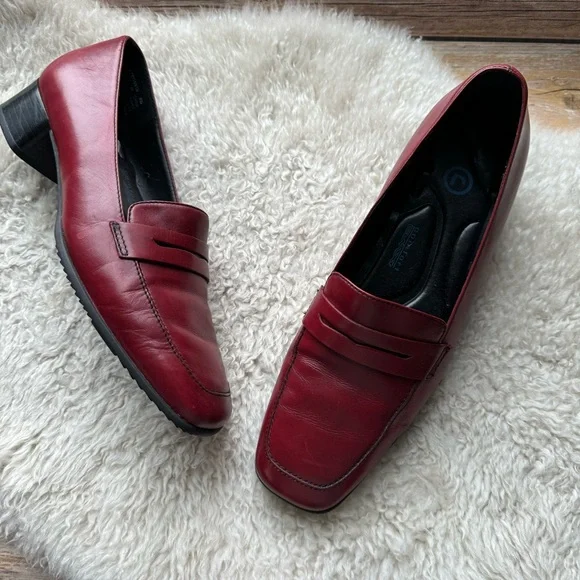 Rockport Burgundy Leather Penny Loafers - Picture 9 of 10